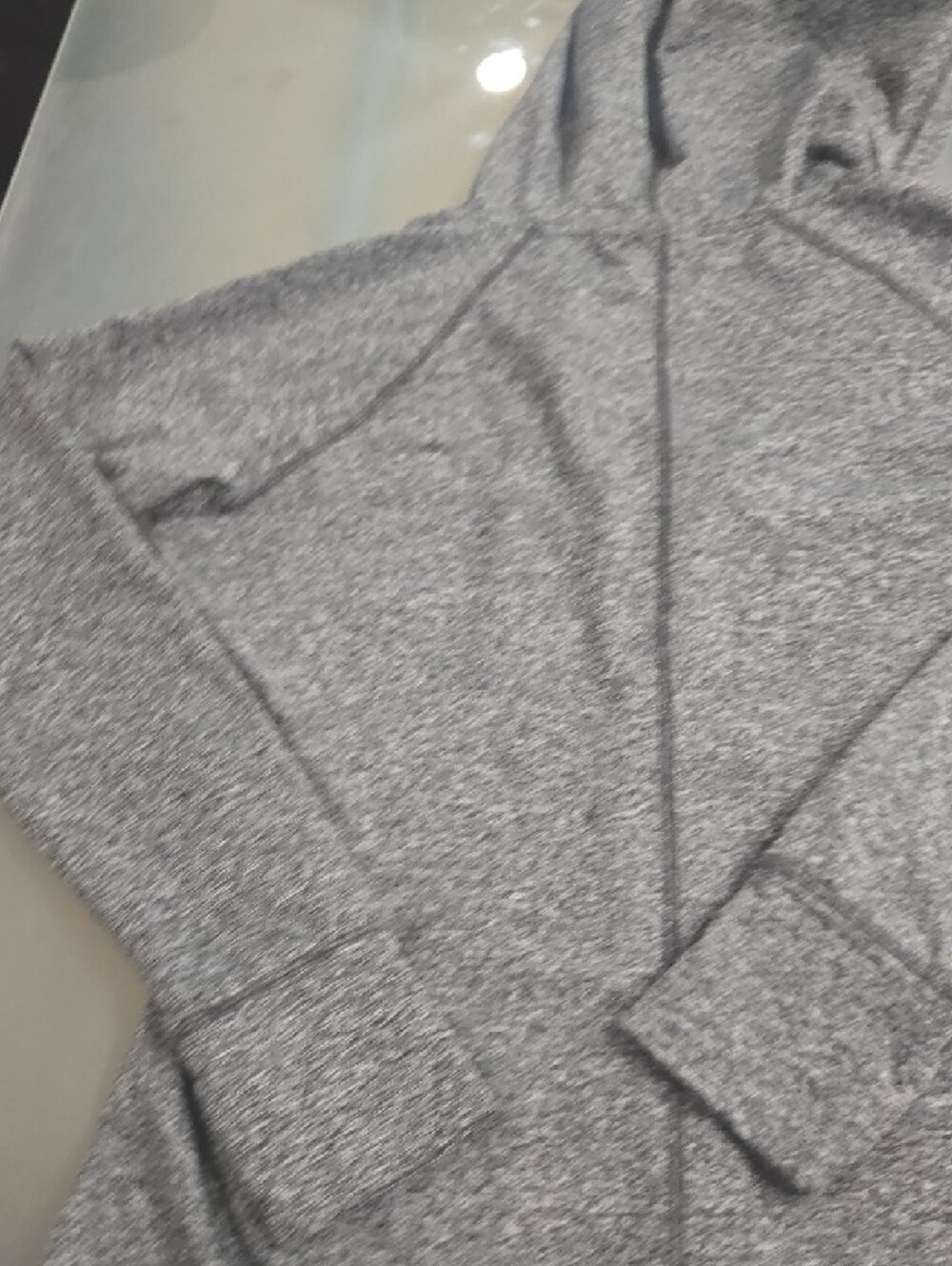 NFL Gray Heather Zip-Up Hoodie with Black Trim - Picture 12 of 14